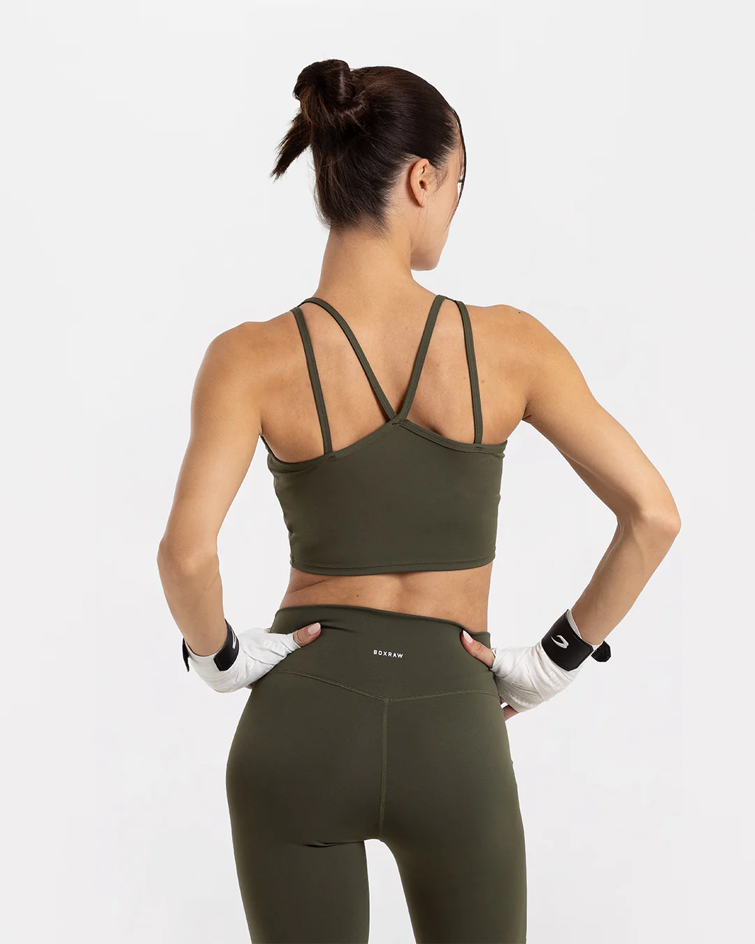 Annie Tank Bra - Dark Olive - Image 3