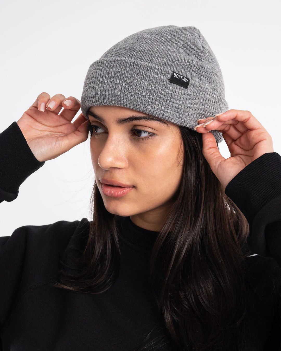 BOXRAW Beanie Hat - Grey - Image 4