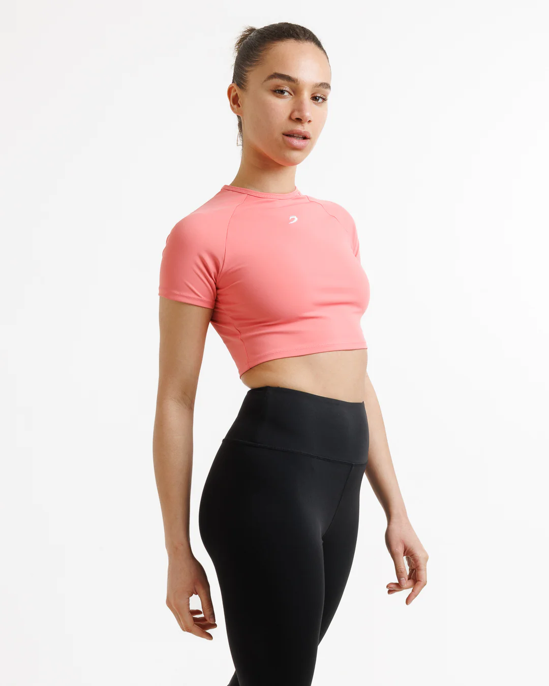 Training Short Sleeve Crop Top - Pink - Image 7