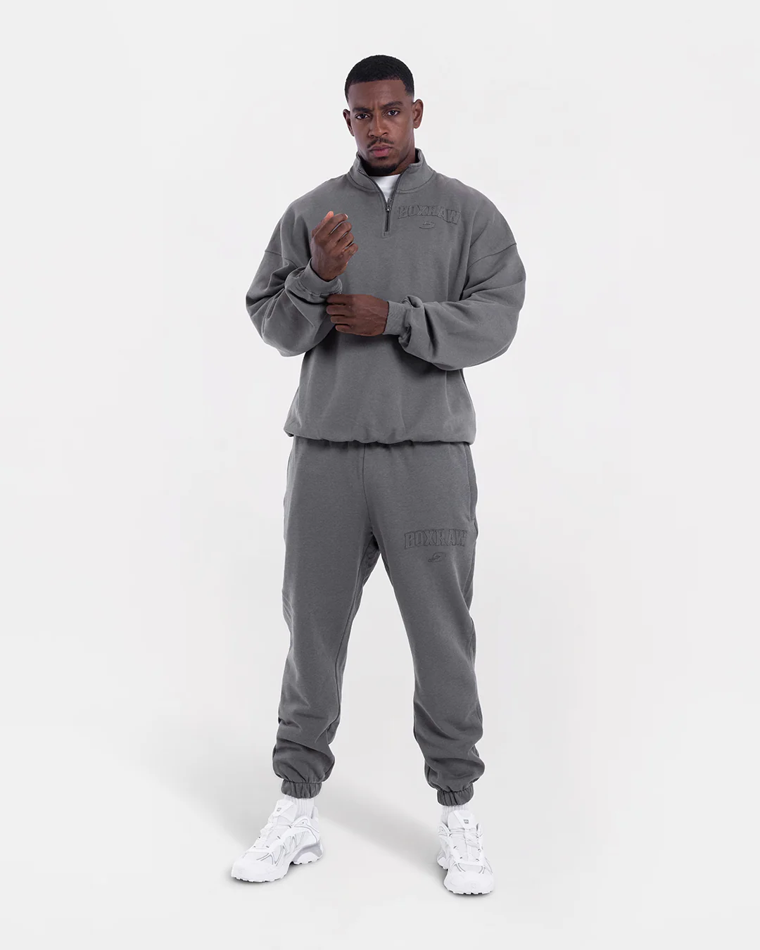 East Street 1/4 Zip - Distressed Grey - Image 10