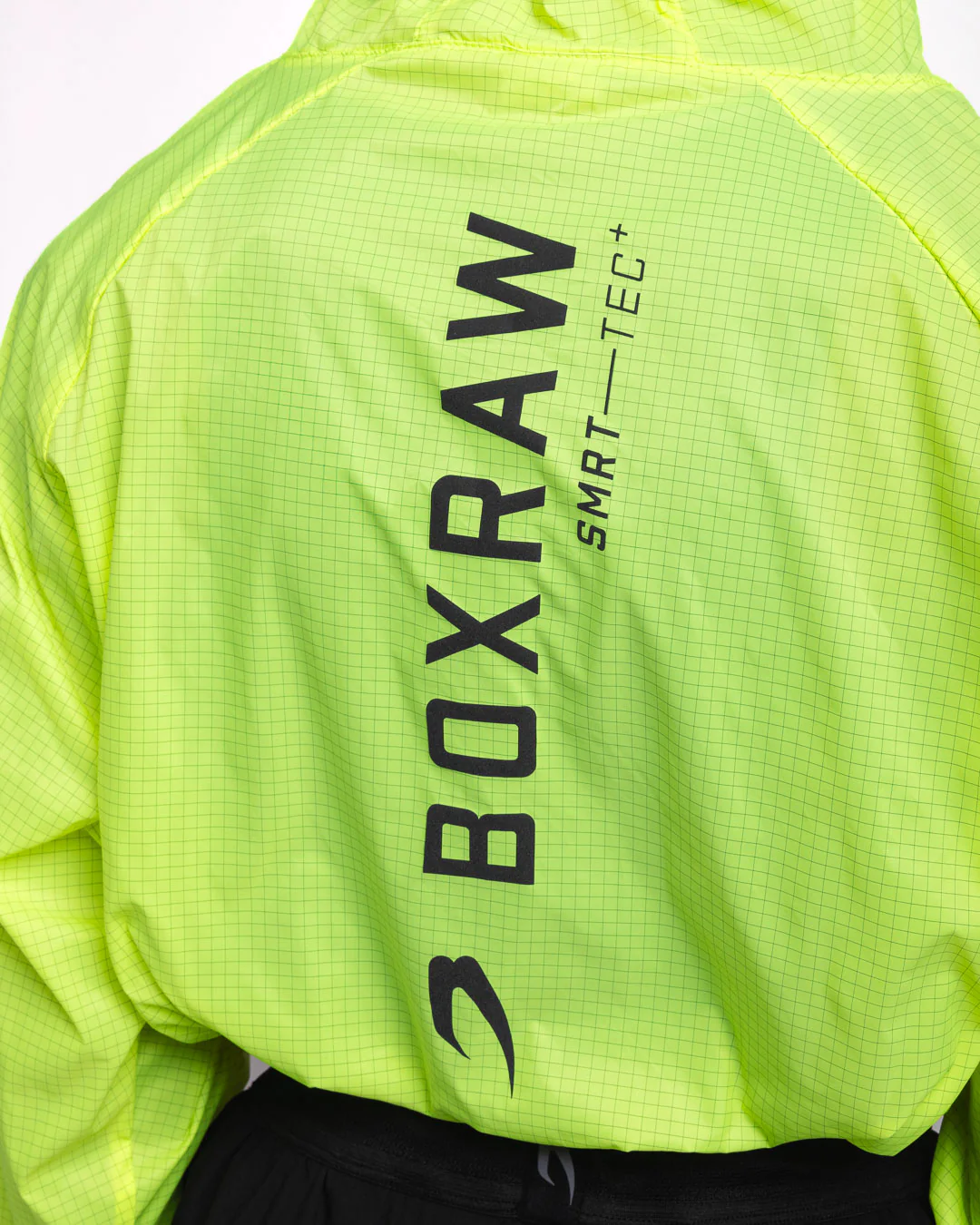 Genaro Cropped Windbreaker Hoodie - Neon Yellow - Image 8