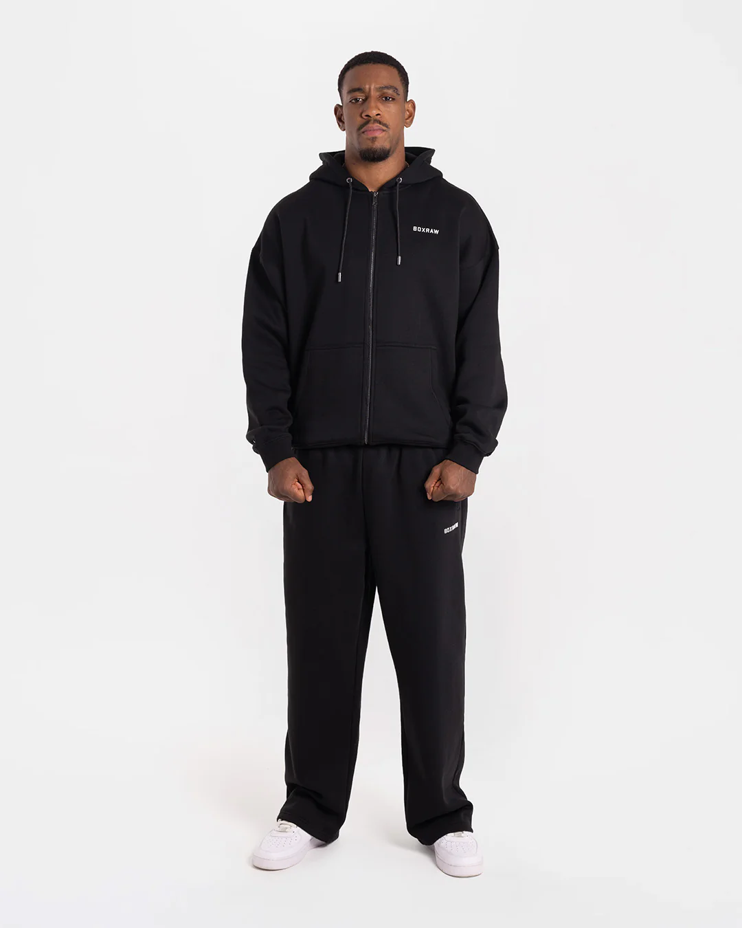 Johnson Zip Up Hoodie - Black - Image 10