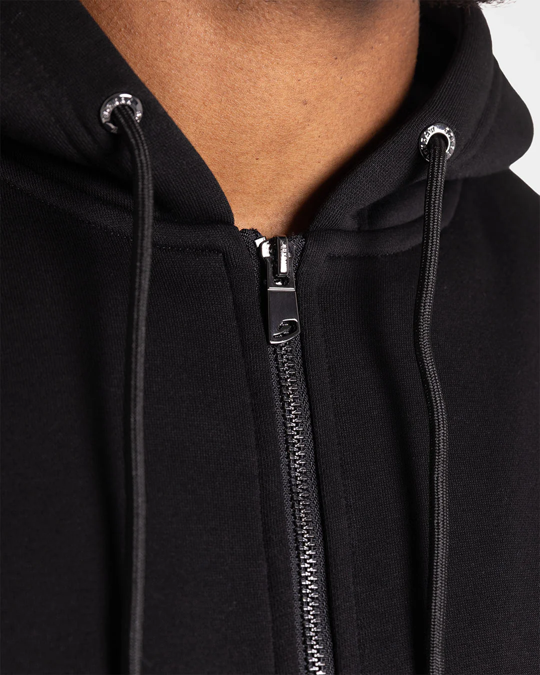 Johnson Zip Up Hoodie - Black - Image 7