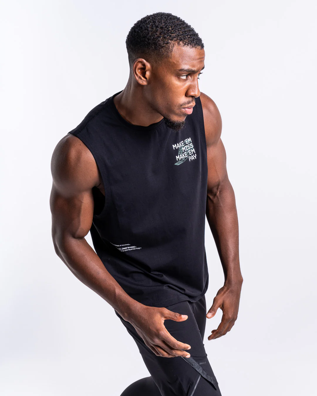 Make 'Em Miss Muscle Tank - Black - Image 5