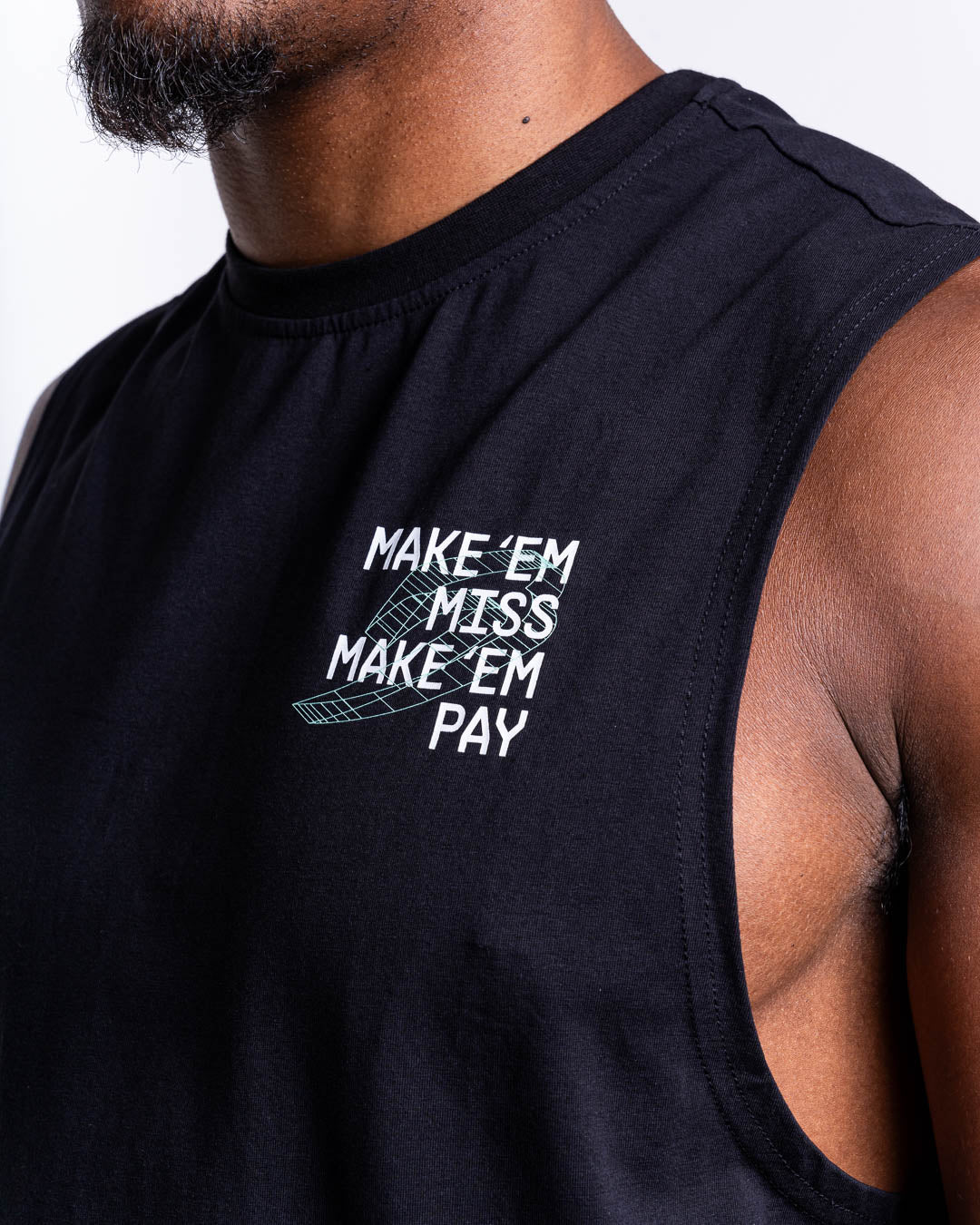 Make 'Em Miss Muscle Tank - Black - Image 7