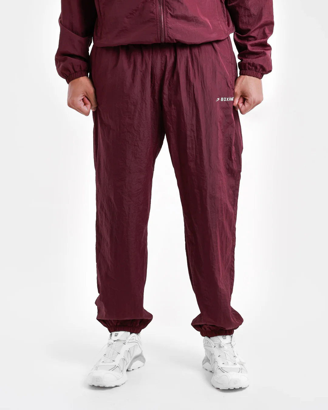 Saxton Track Bottoms - Burgundy - Image 4