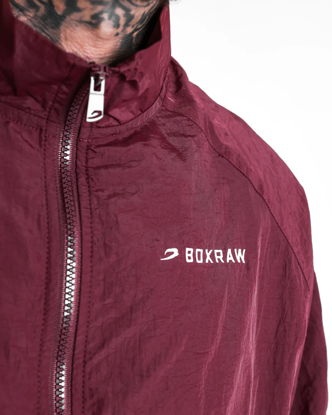 Saxton Track Jacket - Burgundy - Image 8
