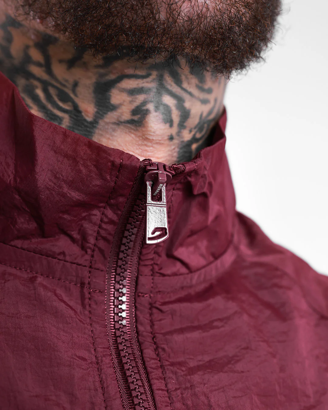Saxton Track Jacket - Burgundy - Image 9