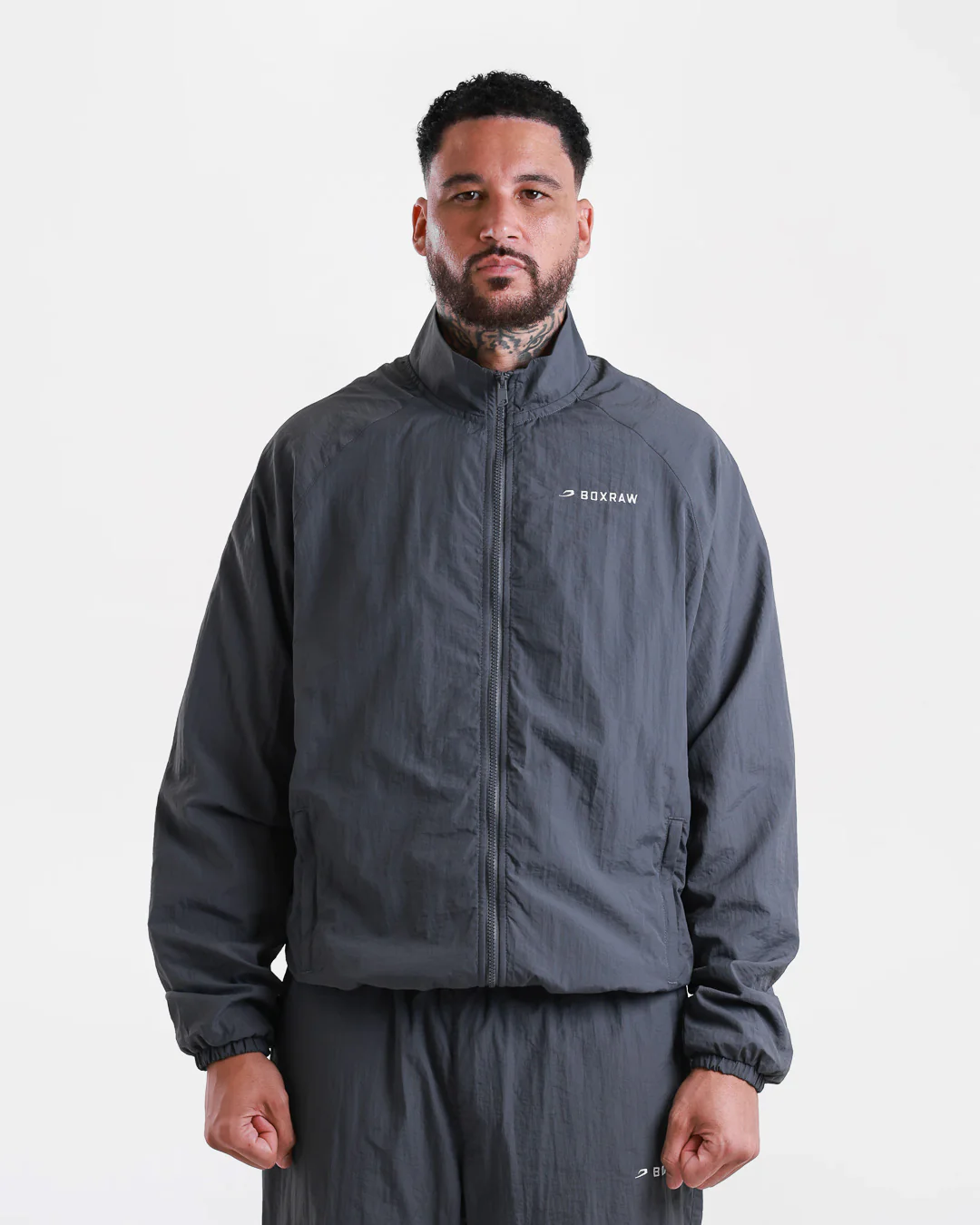 Saxton Track Jacket - Charcoal - Image 4