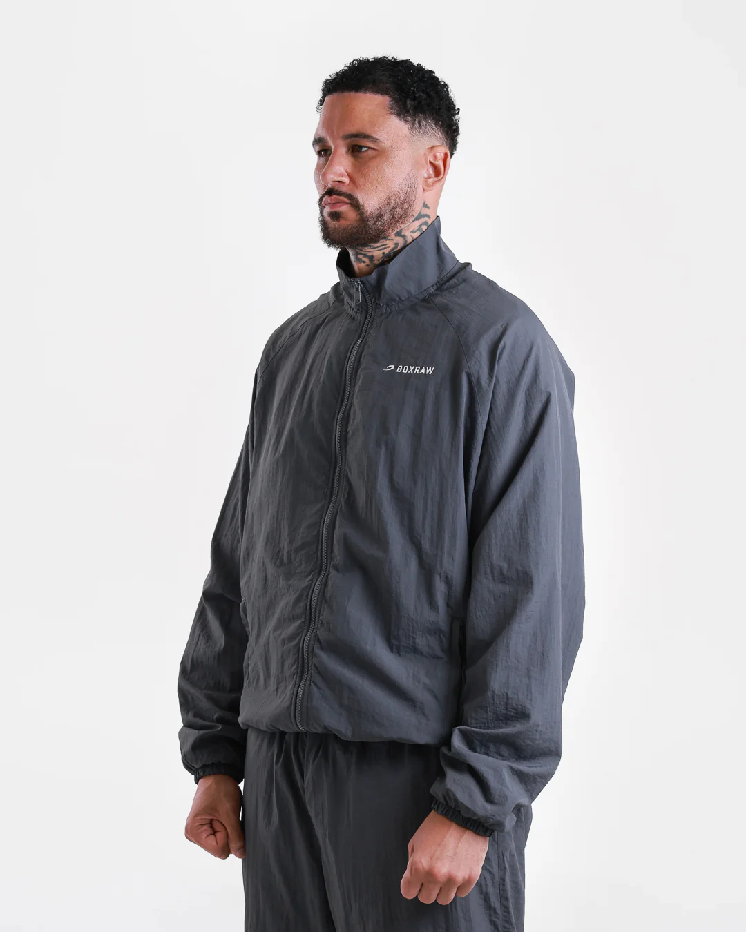 Saxton Track Jacket - Charcoal - Image 5