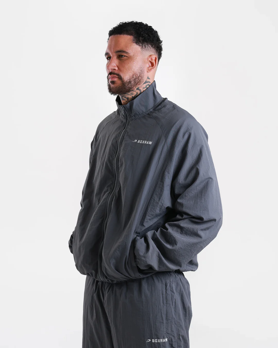 Saxton Track Jacket - Charcoal - Image 6