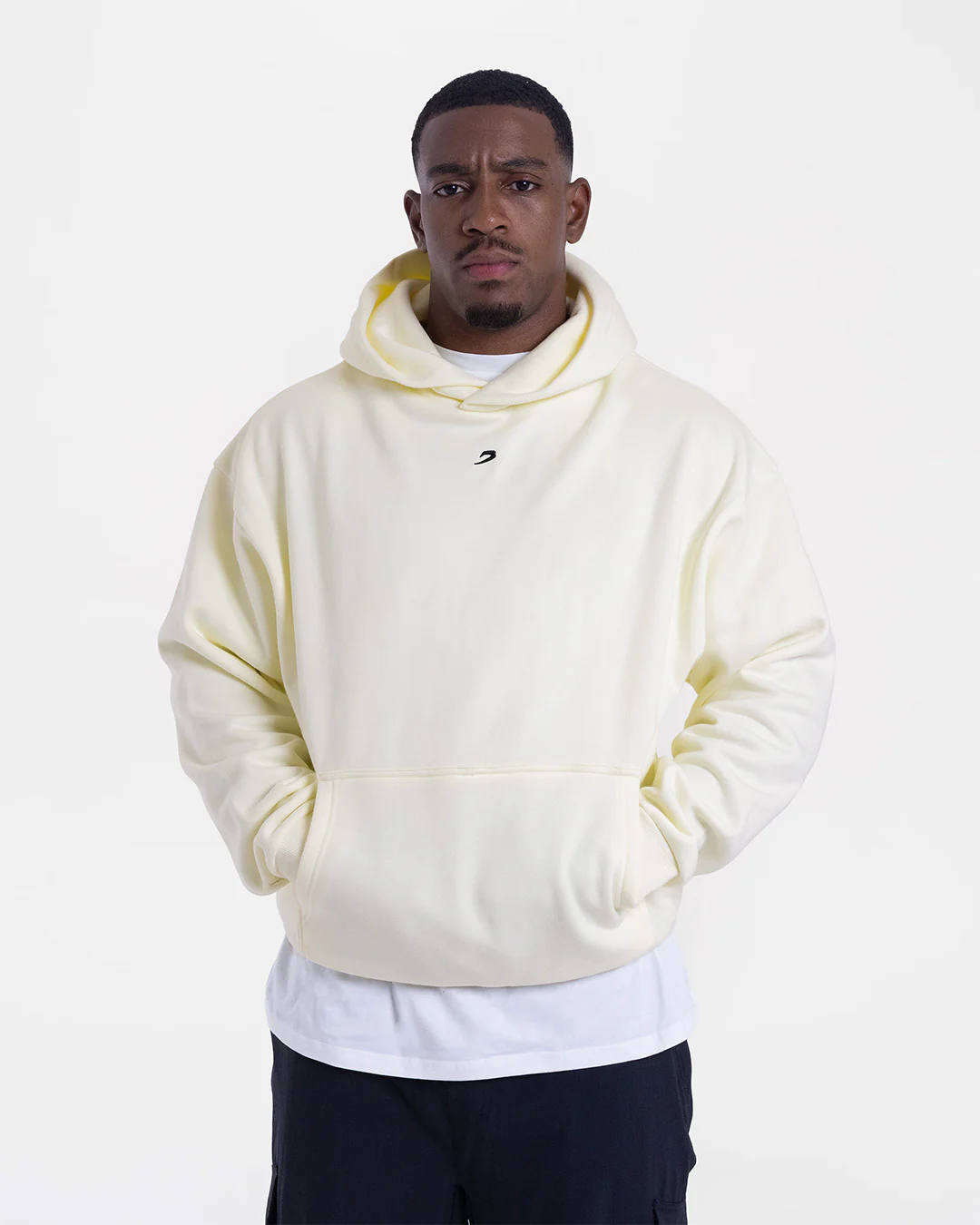 Strike Oversized Hoodie - Cream - Image 4