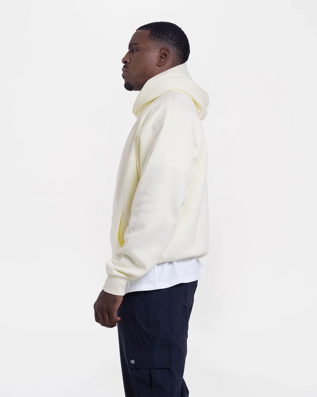 Strike Oversized Hoodie - Cream - Image 5
