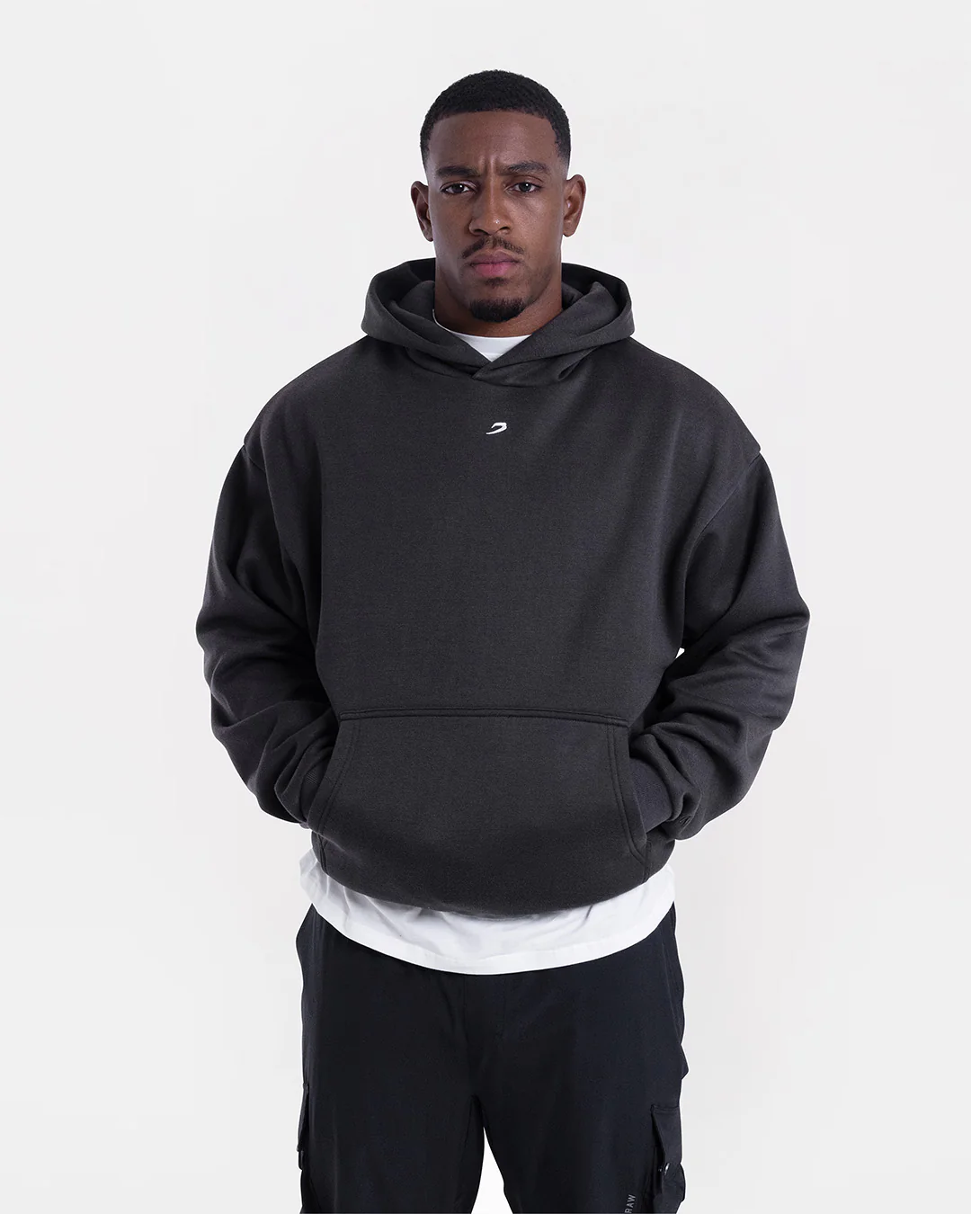 Strike Oversized Hoodie - Dark Grey - Image 3