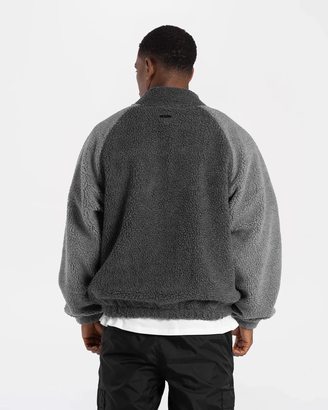 Walker Sherpa Jacket - Charcoal/Grey - Image 4