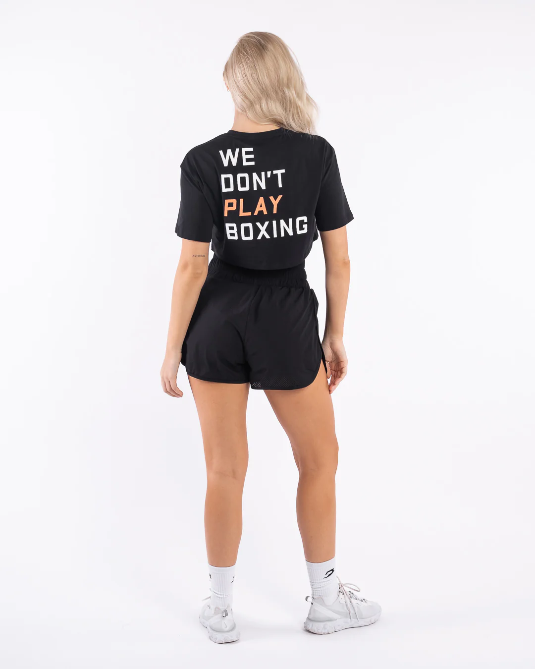 We Don't Play Boxing Crop T-Shirt - Black - Image 4