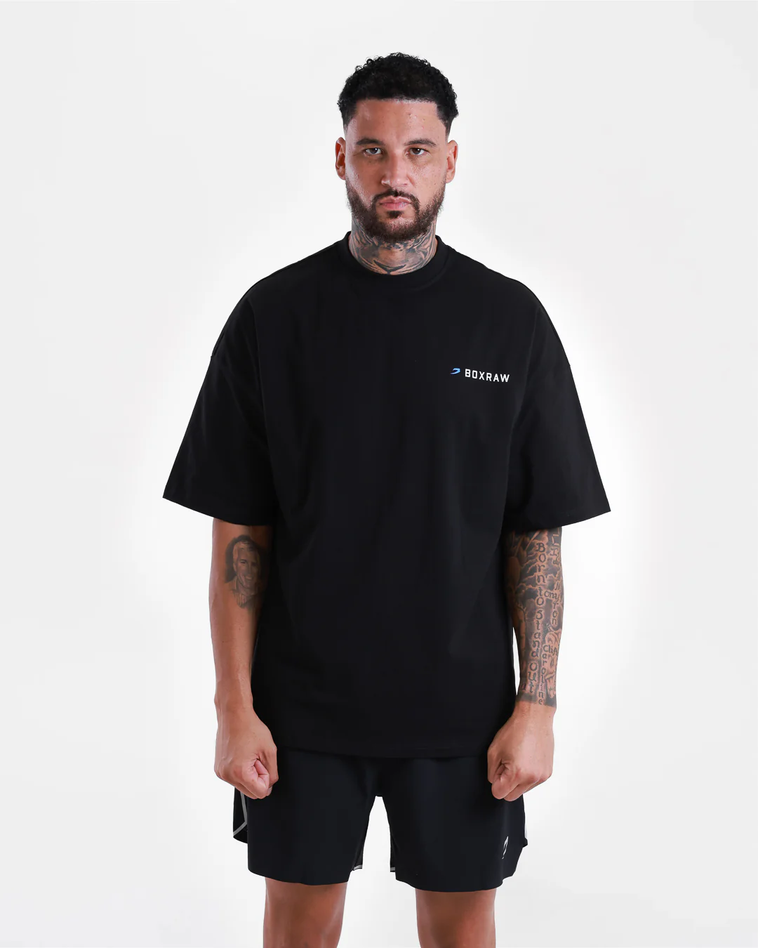 We Don't Play Boxing Oversized T-Shirt - Black/Blue - Image 3