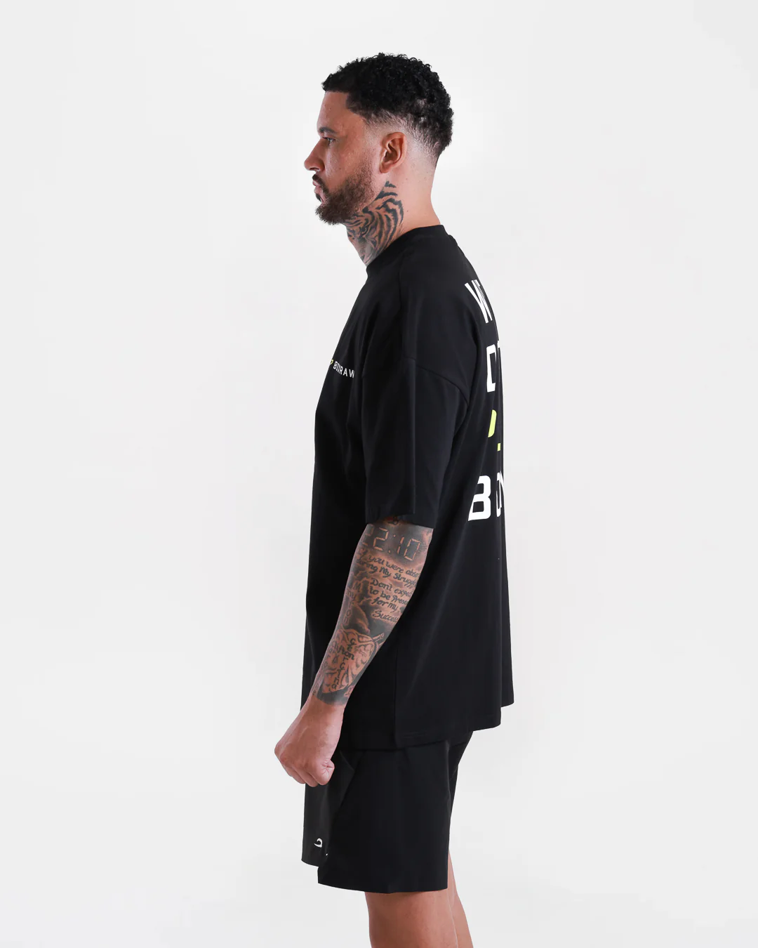 We Don't Play Boxing Oversized T-Shirt - Black/Yellow - Image 5