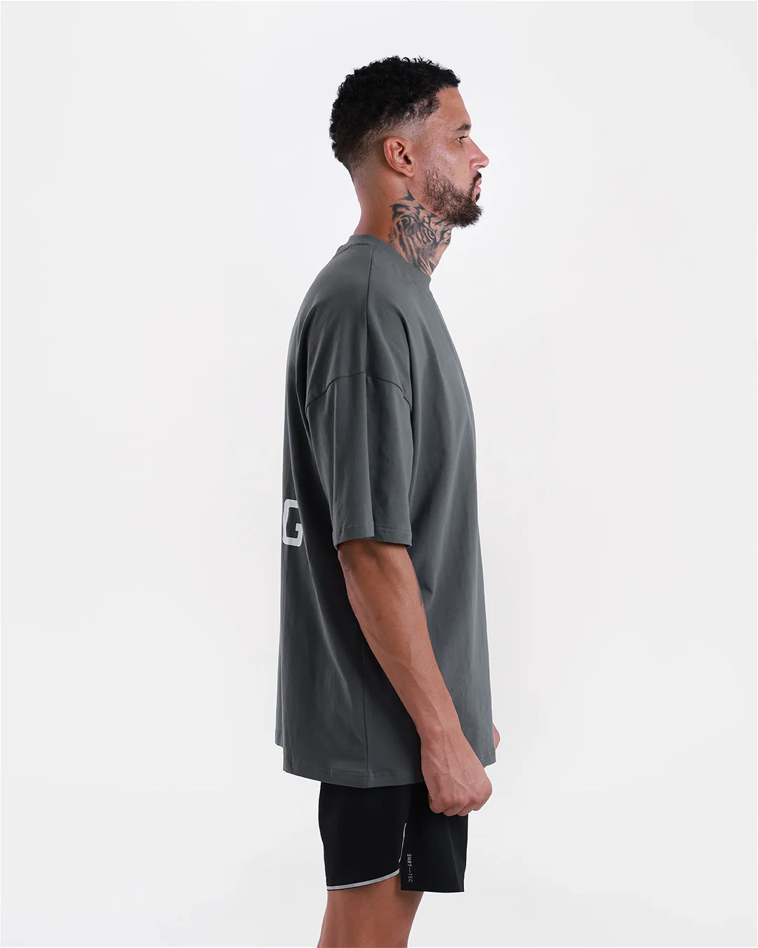 We Don't Play Boxing Oversized T-Shirt - Grey/Pink - Image 4