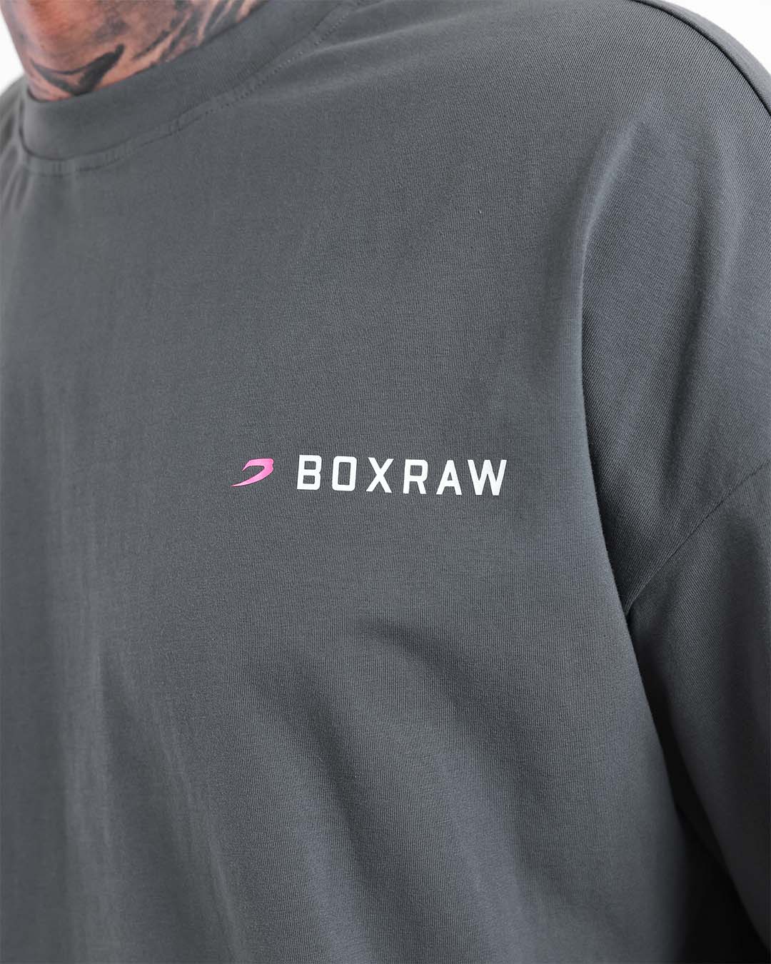 We Don't Play Boxing Oversized T-Shirt - Grey/Pink - Image 7