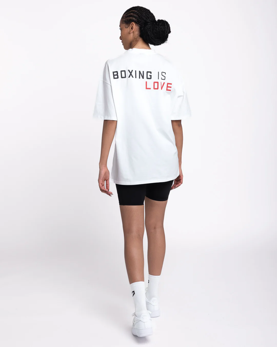 Boxing is Love Oversized T-Shirt - White - Image 3