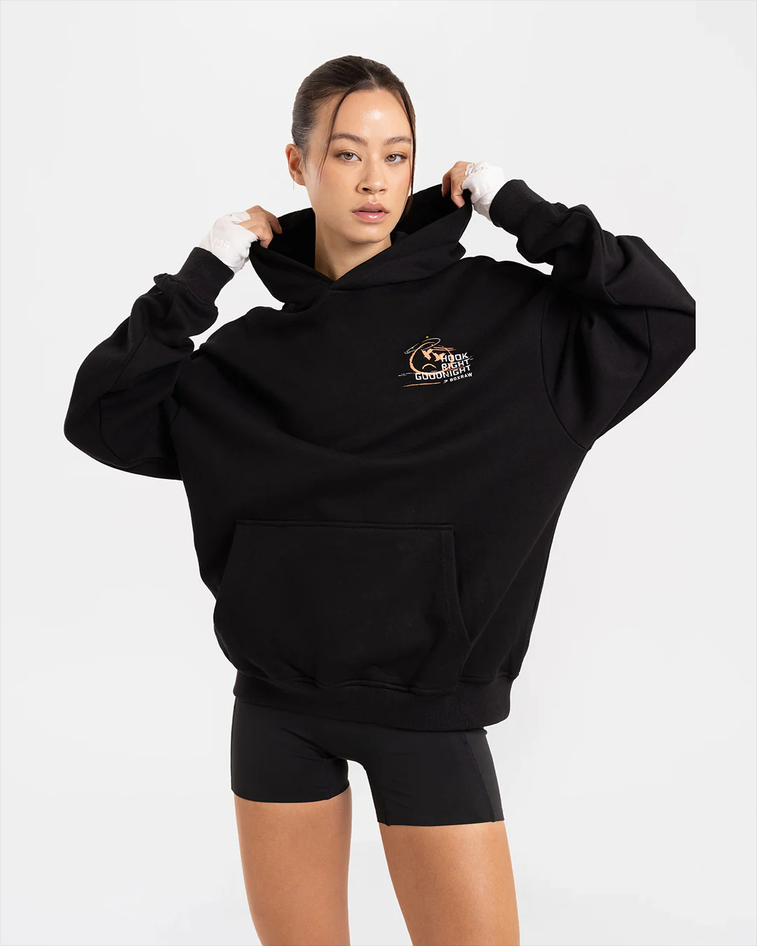 Hook Right Goodnight Oversized Hoodie - Black - Image 3