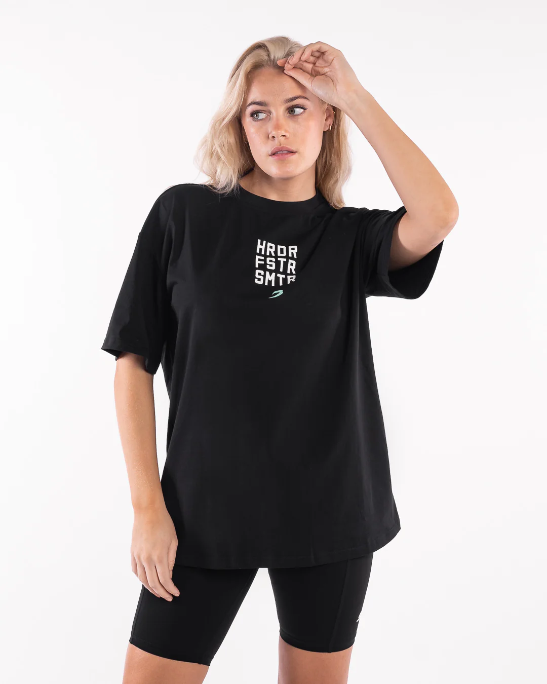 HRDR FSTR SMTR Oversized T-Shirt - Black - Image 4