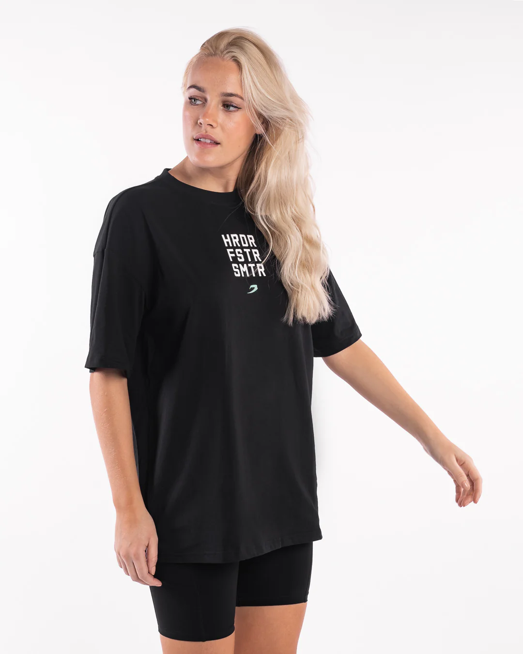 HRDR FSTR SMTR Oversized T-Shirt - Black - Image 5