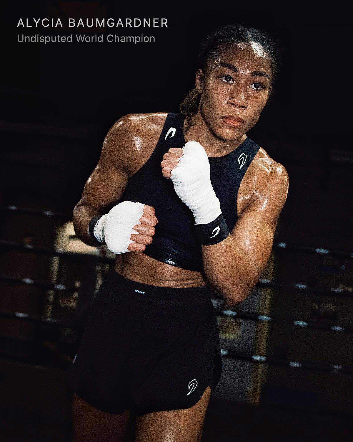 Tunero Racer Sports Bra - Black - Image 3