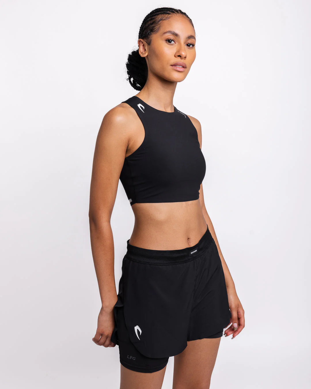 Tunero Racer Sports Bra - Black - Image 7