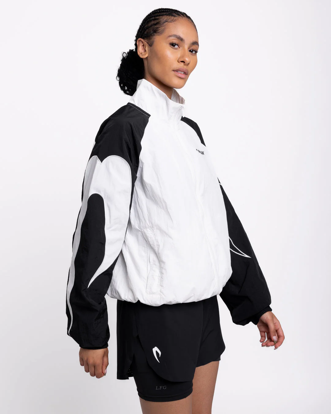 Tunero Track Jacket - White/Black - Image 7