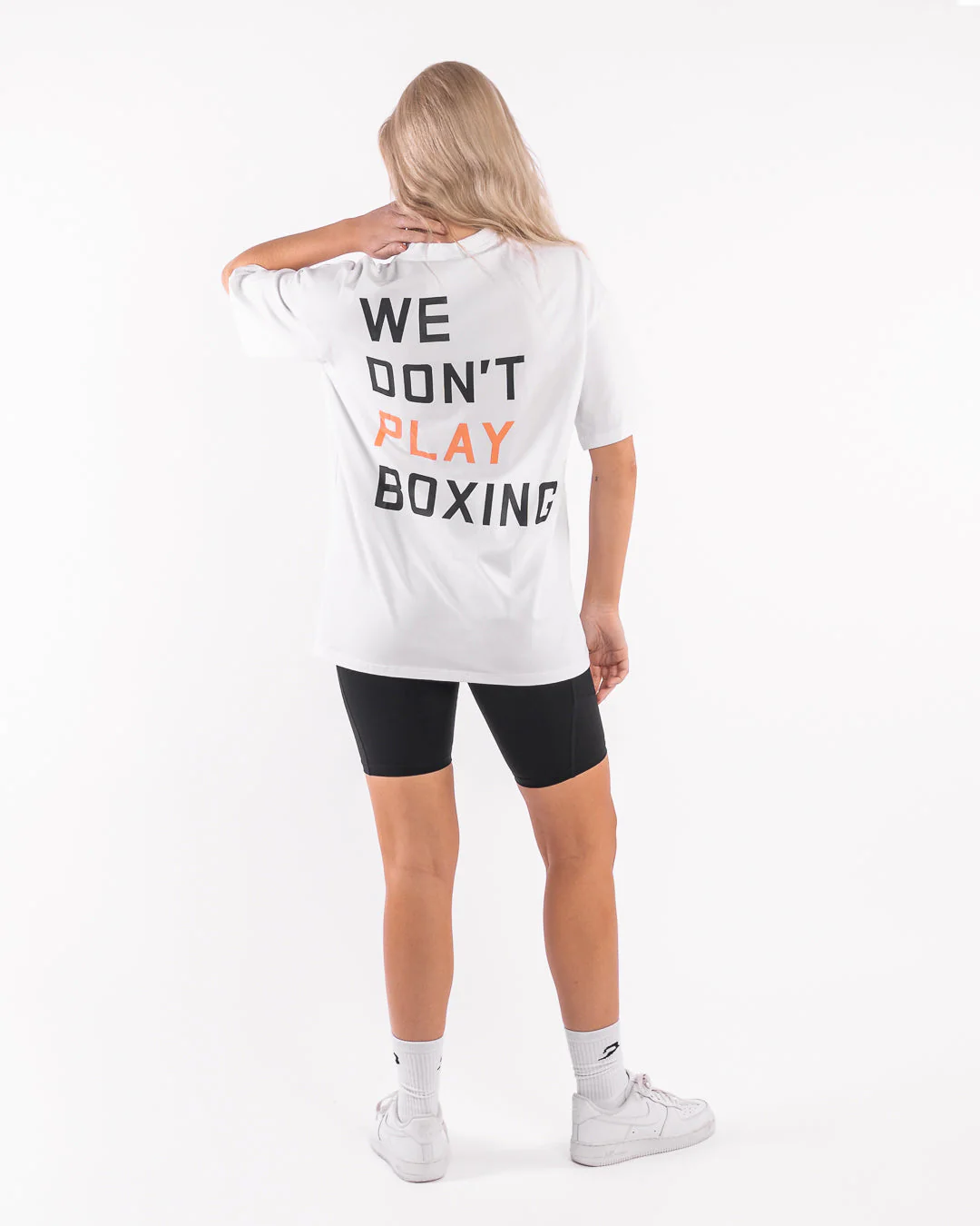 We Don't Play Boxing Oversized T-Shirt - White - Image 3